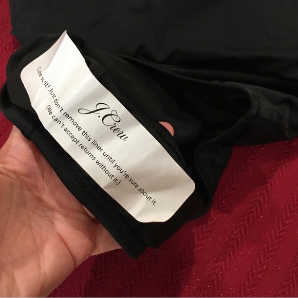 NWT J.Crew Women's Halter Wrap Swim Dress Swimwear Black Size 6 #BC122 - Picture 7 of 10